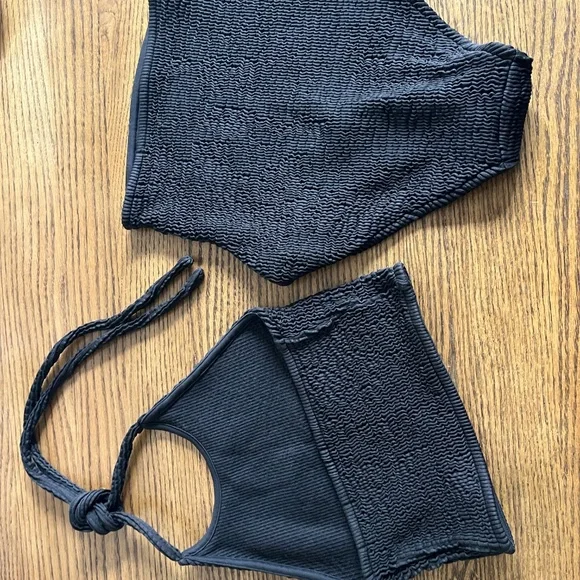 Bottega Veneta swimsuit 2 piece crinkle BV pool XXS 34 Daniel Lee 2020 black XS - Picture 3 of 9